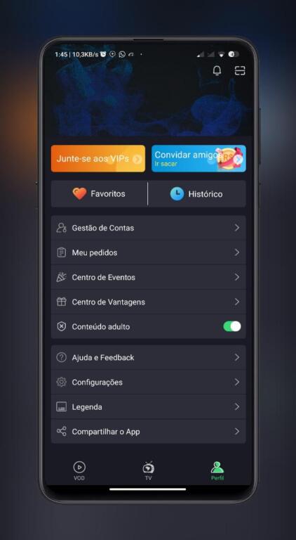 Recursos Brasil TV App