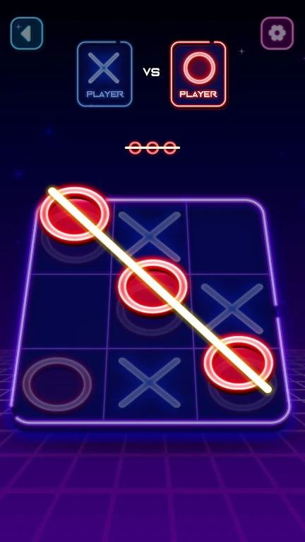 Tic Tac Toe Glow 2 Player Xo Mod Apk