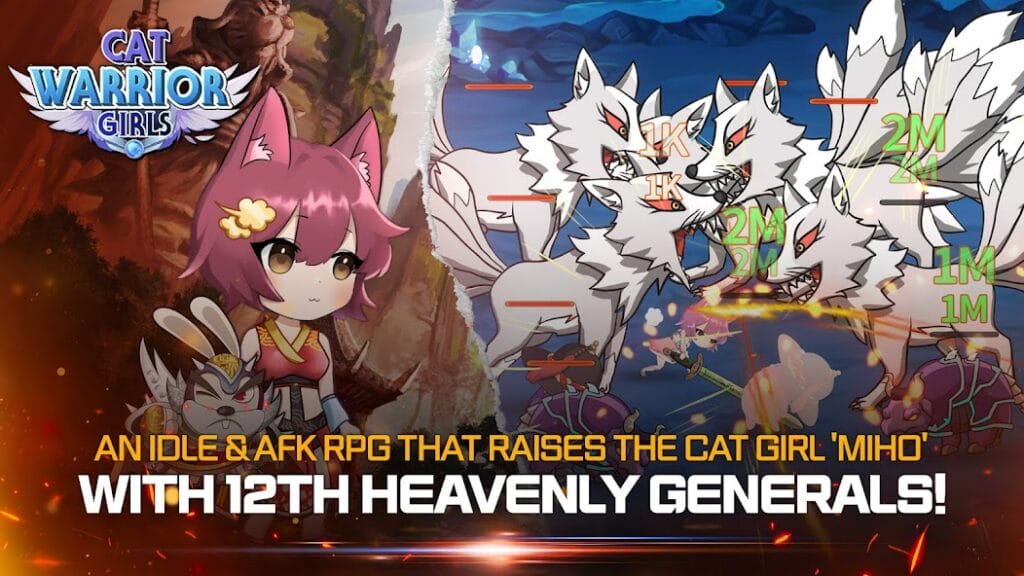 Cat Warrior Girls: Afk Idle