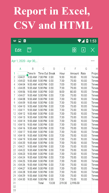 Timesheet - Work Hours Tracker Download