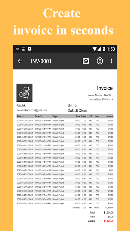 Timesheet - Work Hours Tracker Mod Apk Download 2023