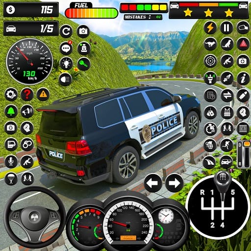 US Police Cars Transport truck