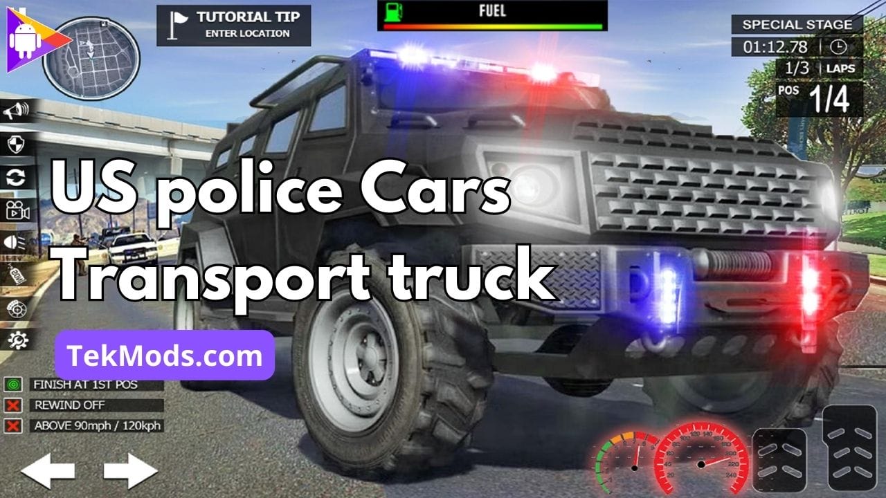 US police Cars Transport truck