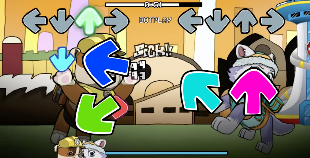 Pups Patrol of FNF Paw Mod Apk Mod