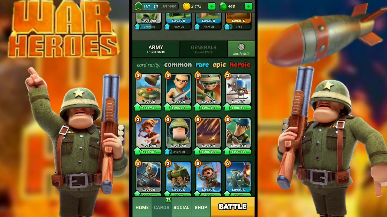 War Heroes: Strategy Card Game
