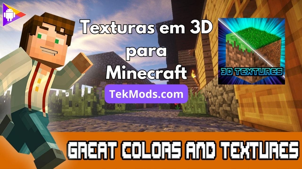 Texturas em 3D para Minecraft