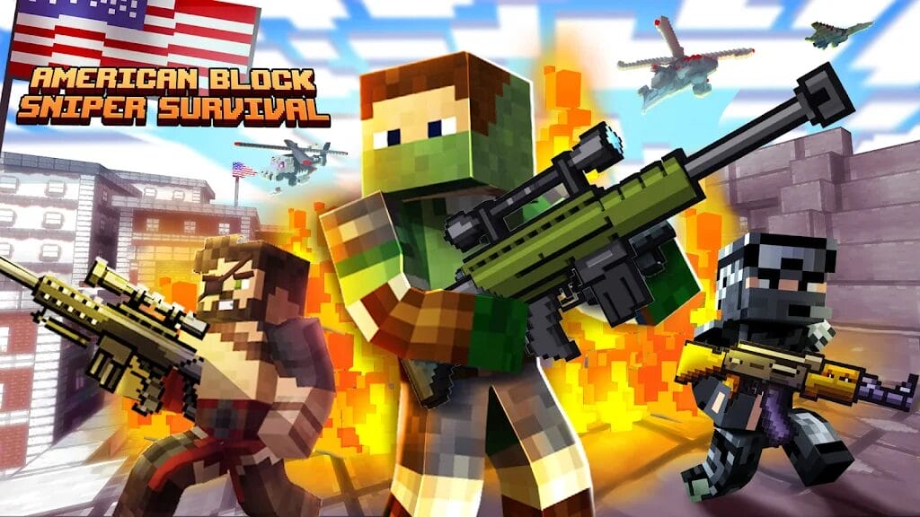 American Block Sniper Survival Mod