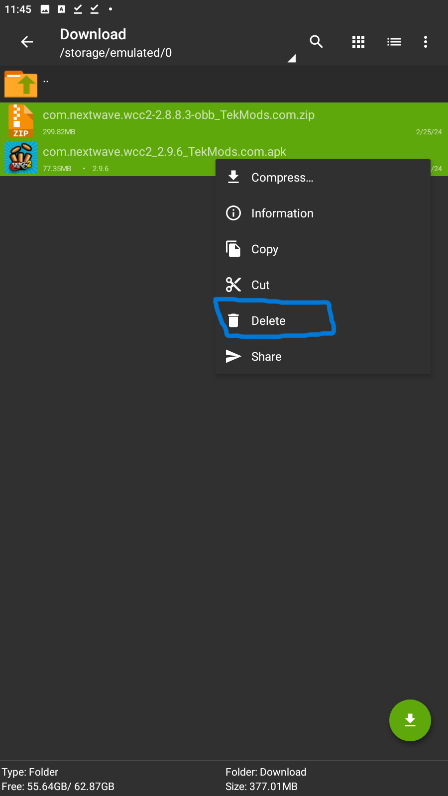 Deletar Arquivos Apos Intalacao