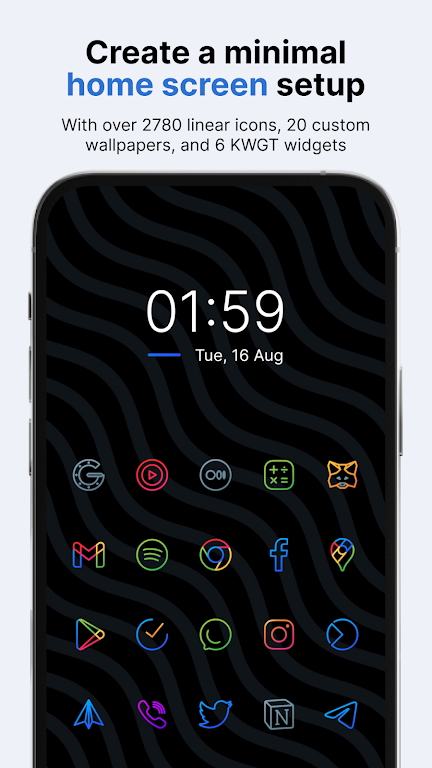 Caelus linear icon pack Apk Mod