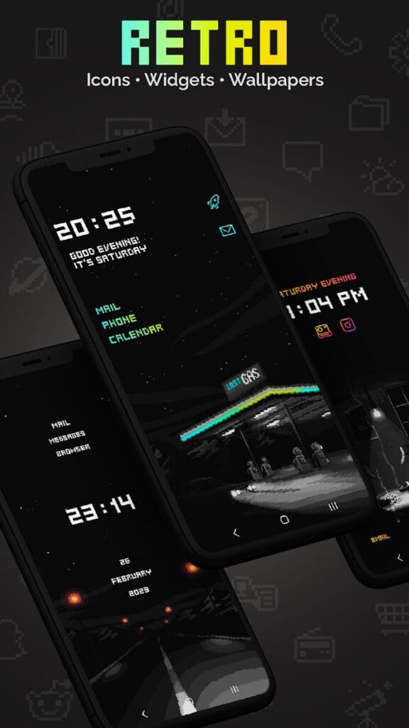 Retro Mode - Icon Pack Neon Mod Apk