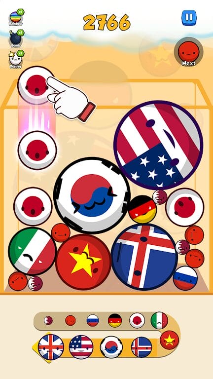 Android Country Ball Mix Ball Drop