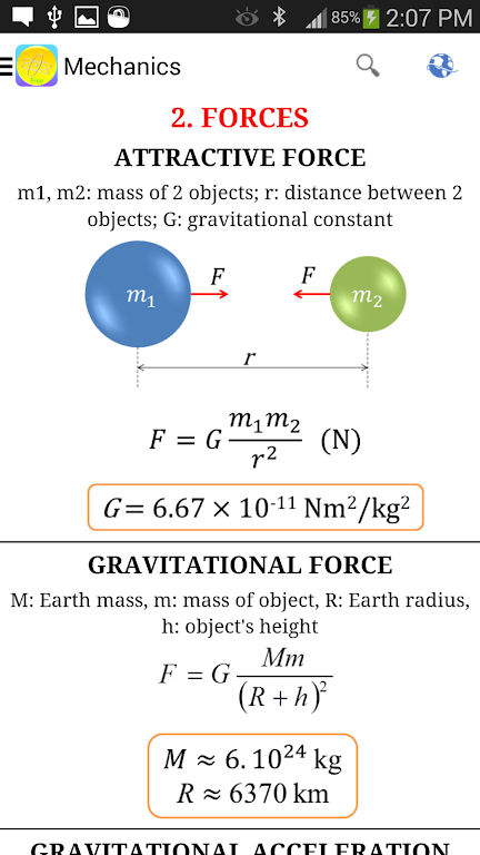 Physics Formulas App
