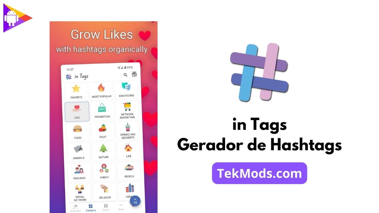 in Tags – Gerador de hashtags