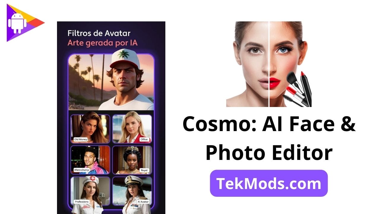 Cosmo: IA Fotos Edição de Filtros