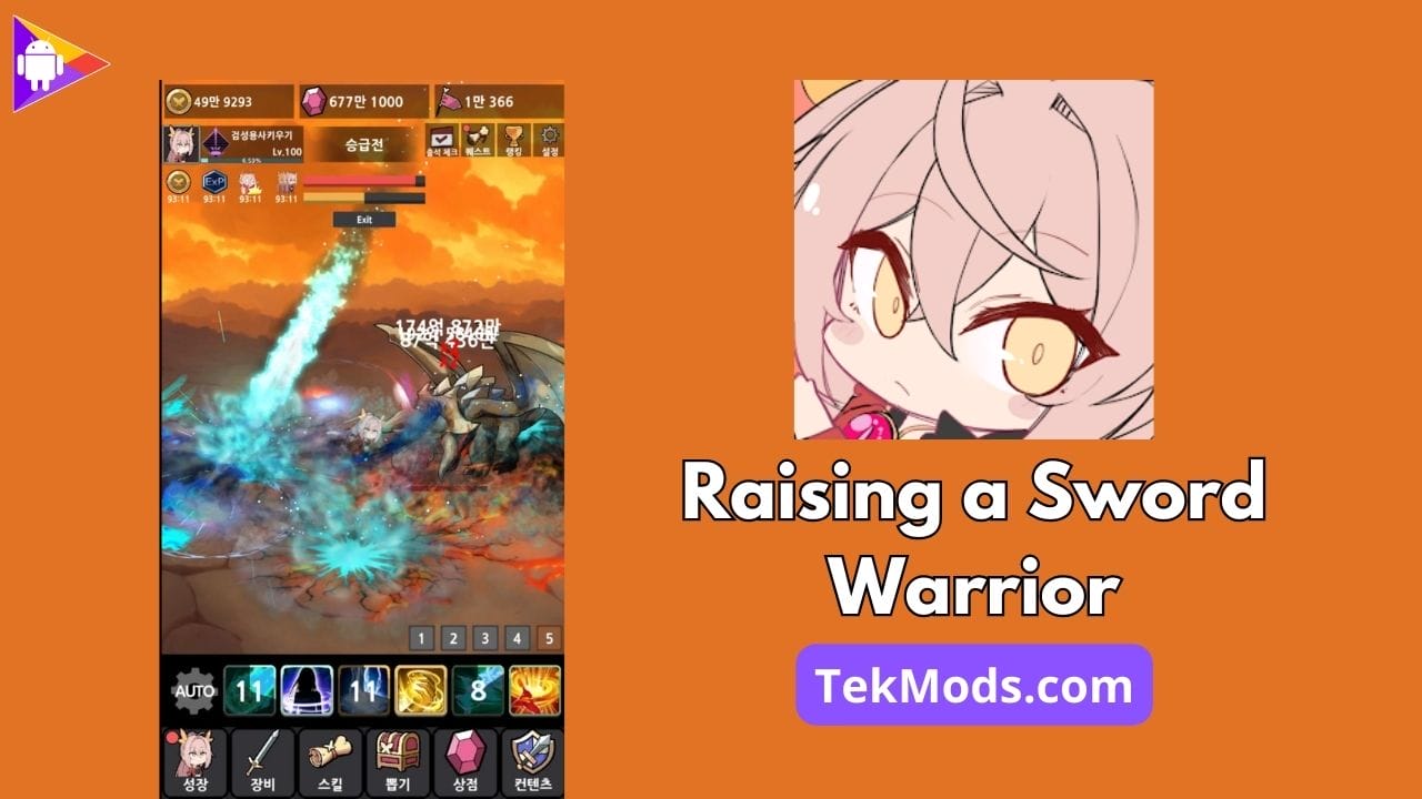 Raising a Sword Warrior