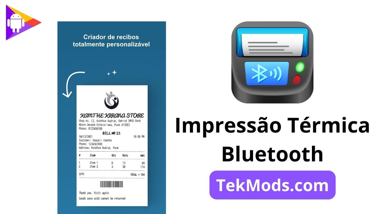 Impressão Térmica Bluetooth