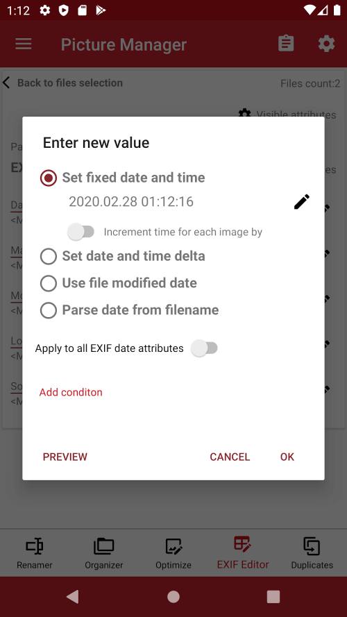 Rename & Organize with EXIF Android
