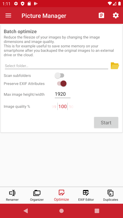 Rename & Organize with EXIF App