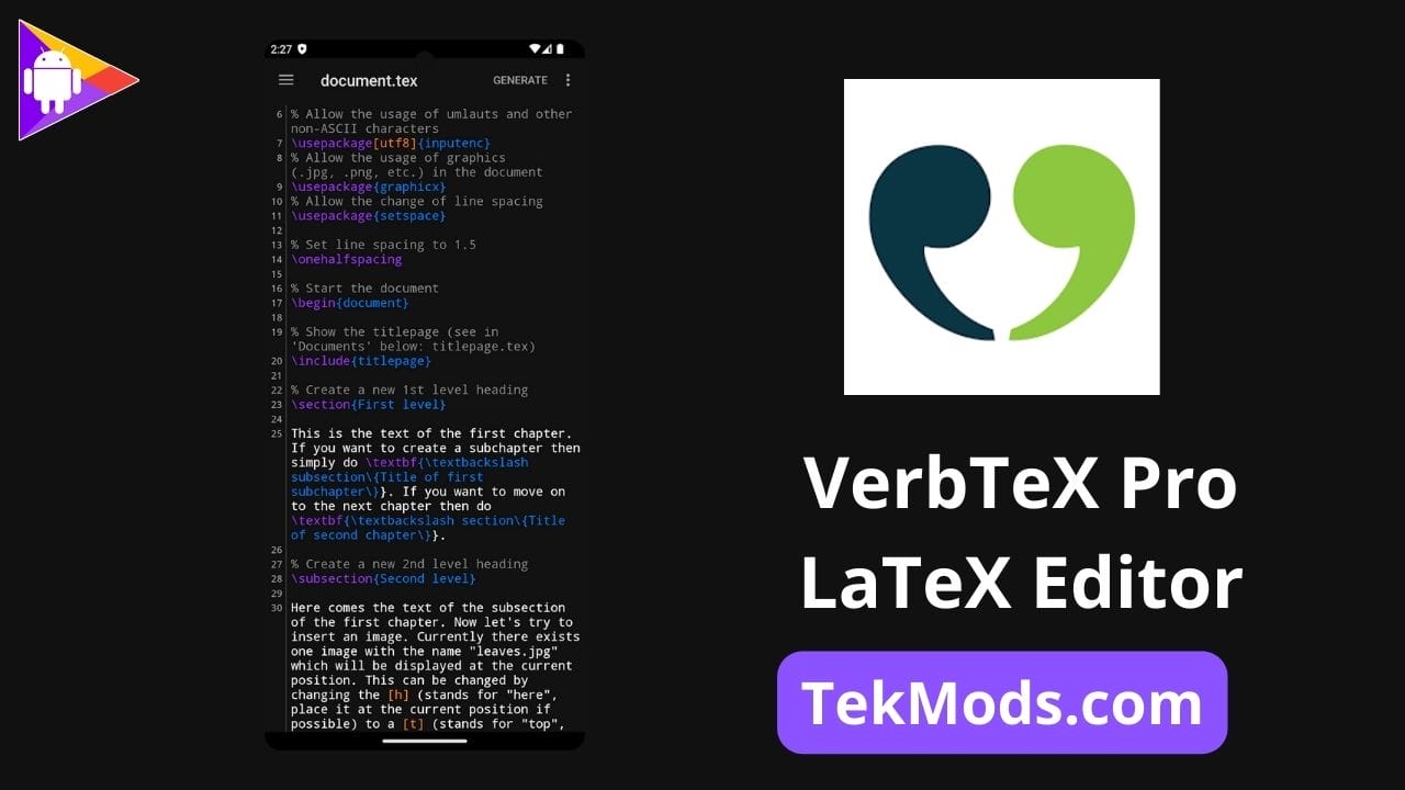 VerbTeX Pro LaTeX Editor