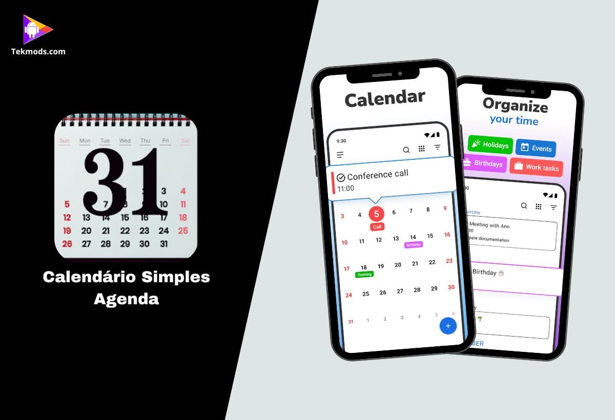 Calendário Simples: Agenda