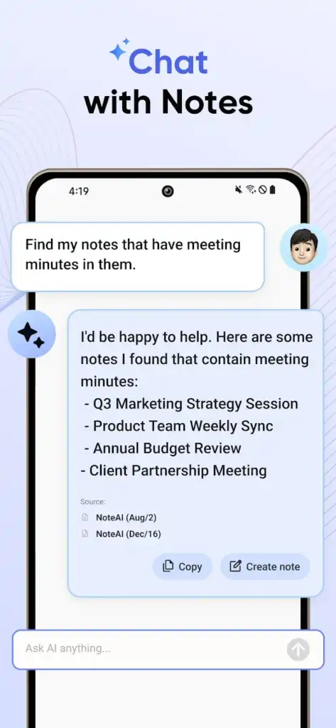 Notebook AI Android