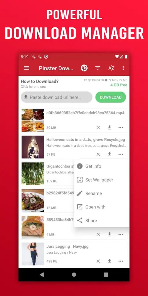 Pinster Downloader Android