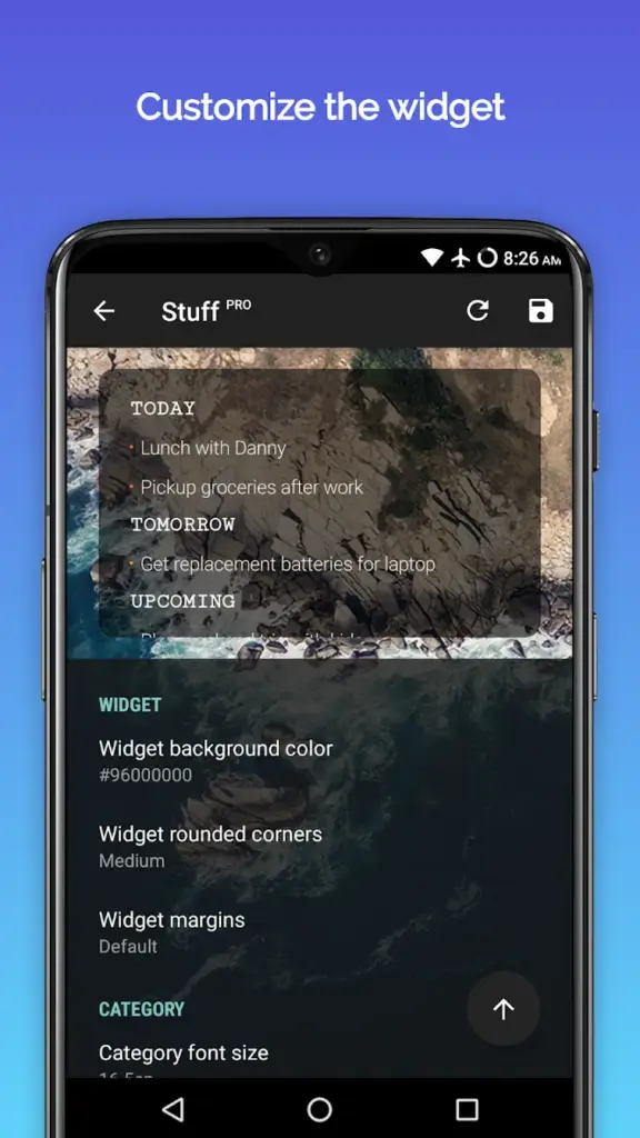 Stuff To Do List Widget Android