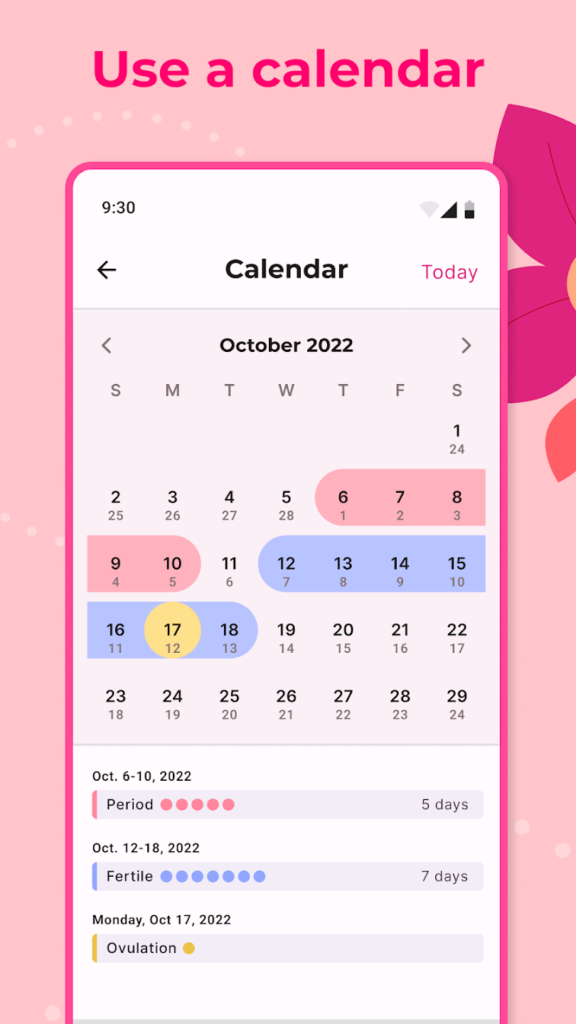 Ciclo Menstrual E Ovulação Apk Mod