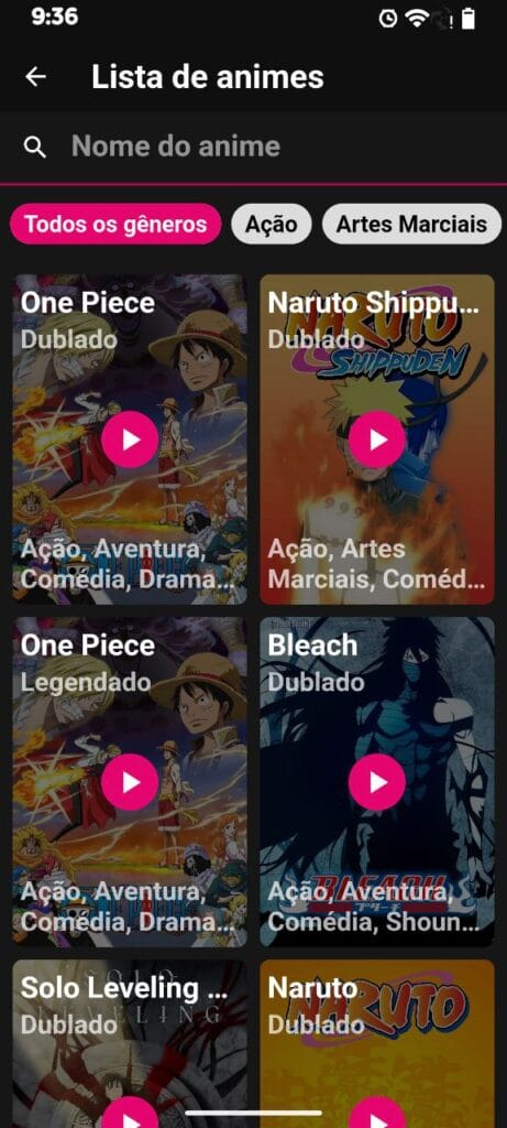 Animes Play App