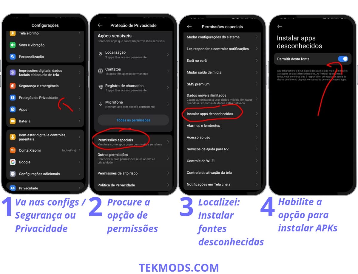 Como habilitar as Fontes Desconhecidas no seu celular para instalar o Poppy Playtime Chapter 5 APK