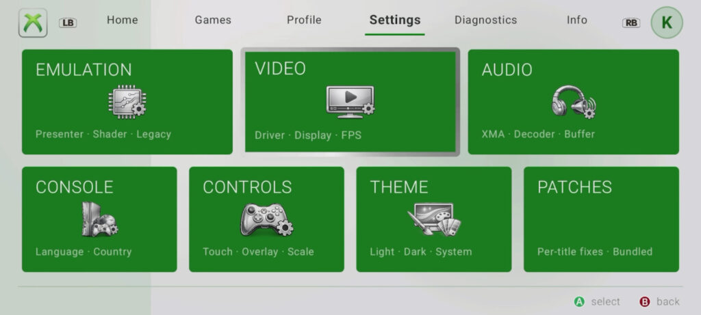 Configurara X360 Mobile APK Emulador Xbox 360