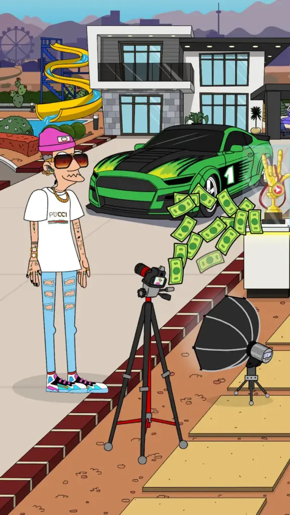 Lamar Vlogger Ocioso Dinheiro Infinito