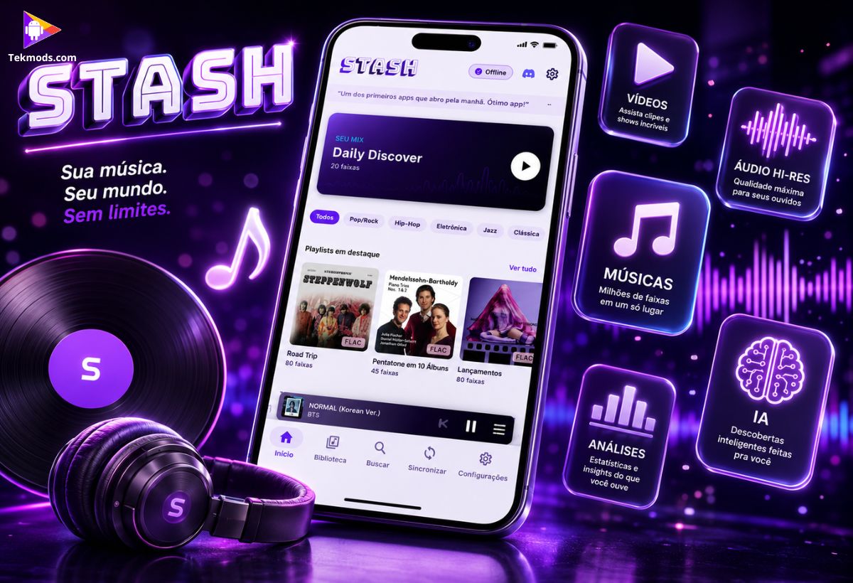 Stash Music – Offline Spotify e YouTube Music
