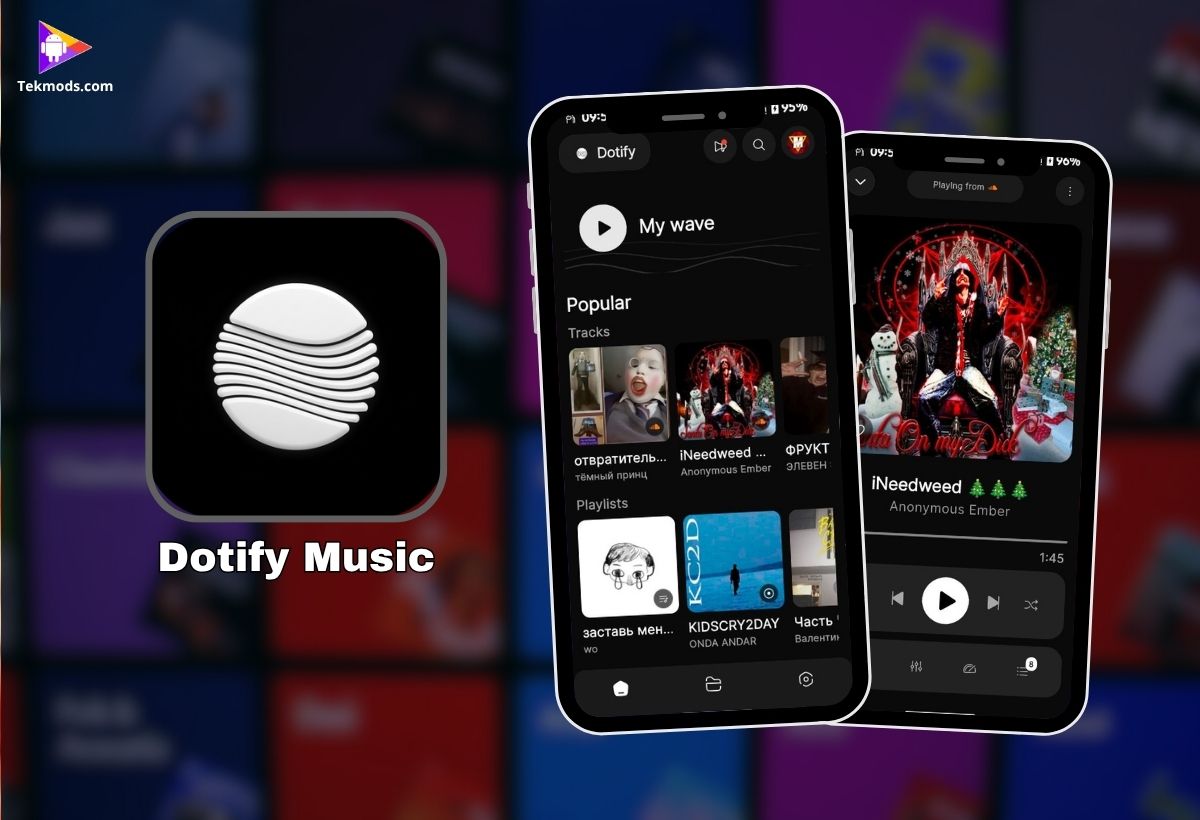 Dotify – Musicas do YouTube, Spotify, VK, Yandex, e SoundCloud