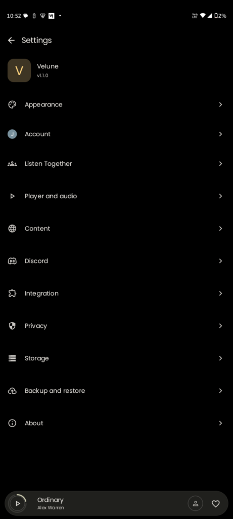 Velune Music Apk