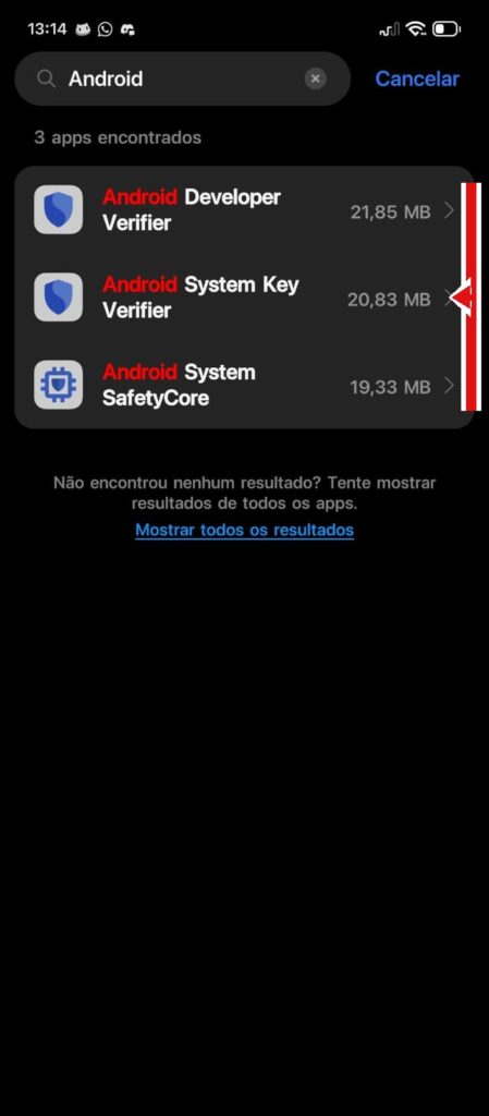 Aviso Apps De Verificacao
