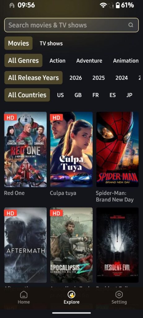 Vidsnap Filmes E Séries Apk